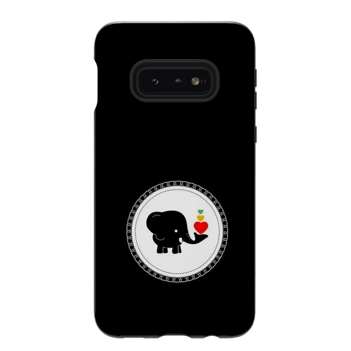 Galaxy S10e StrongFit cutest baby elephant by TMSarts