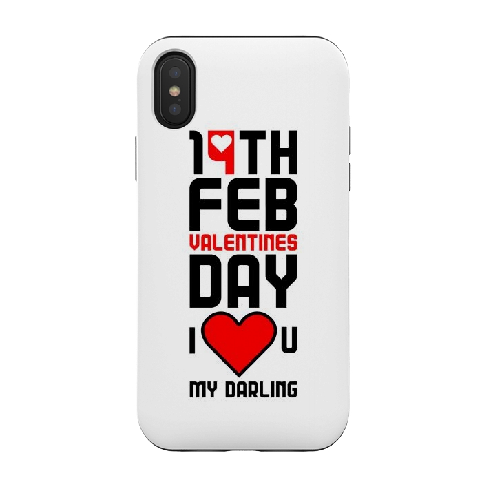 iPhone Xs / X StrongFit i love my darling by TMSarts