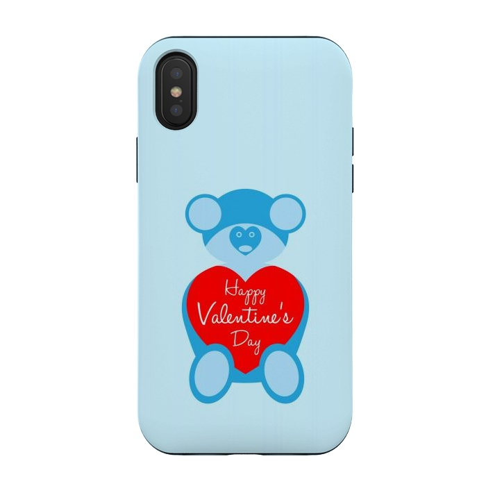 iPhone Xs / X StrongFit teddy bear blue by TMSarts