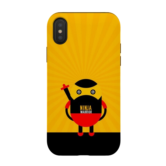 iPhone Xs / X StrongFit ninja warrior yellow by TMSarts