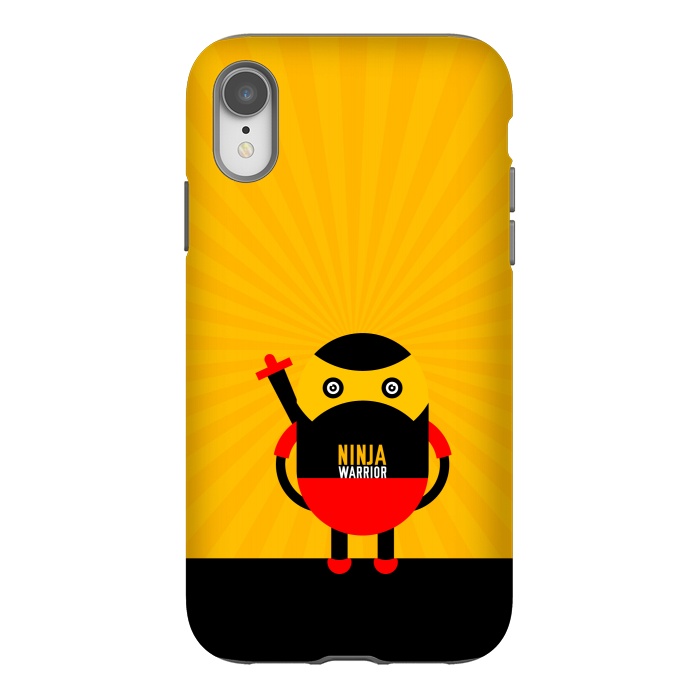 iPhone Xr StrongFit ninja warrior yellow by TMSarts