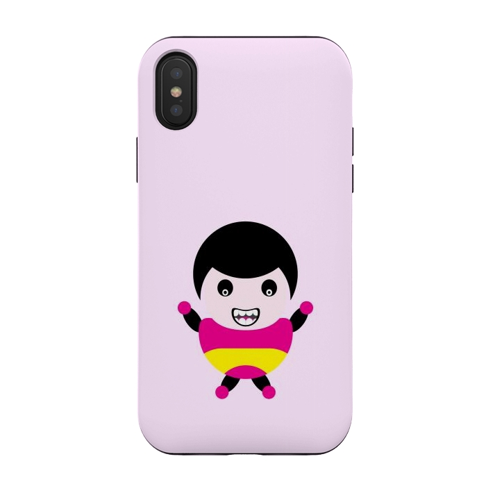 iPhone Xs / X StrongFit cartoon child smile by TMSarts