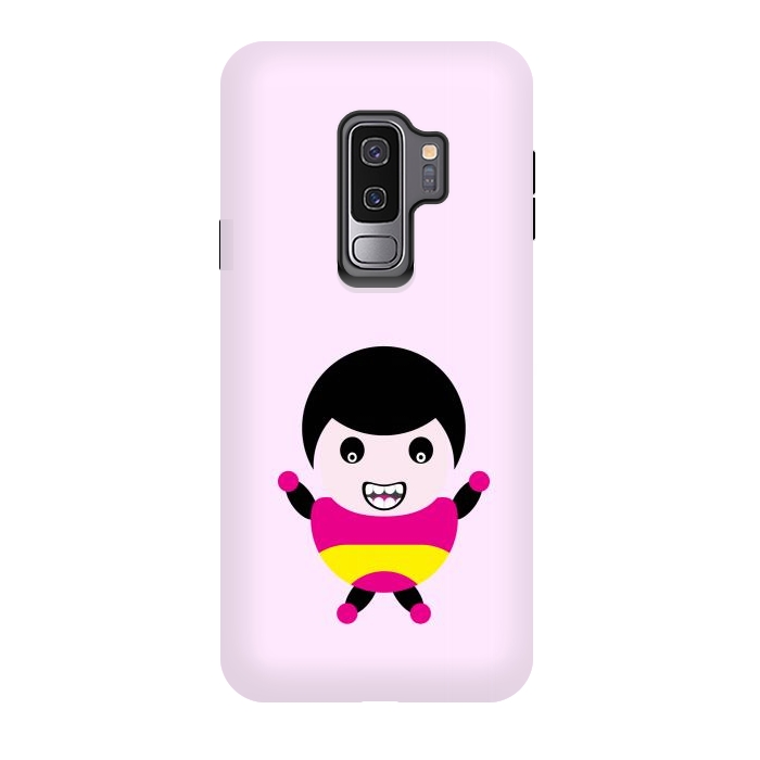 Galaxy S9 plus StrongFit cartoon child smile by TMSarts