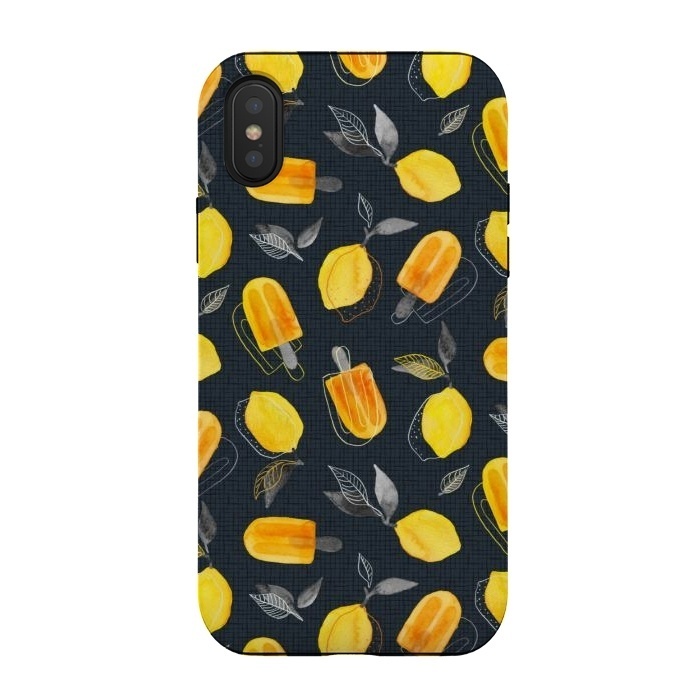 iPhone Xs / X StrongFit Fresh Lemons & Frozen Pops by Micklyn Le Feuvre