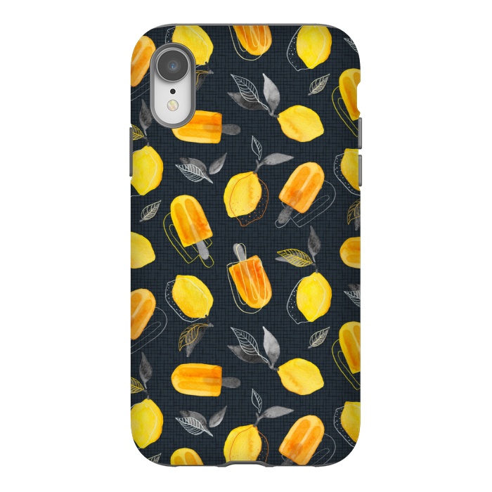 iPhone Xr StrongFit Fresh Lemons & Frozen Pops by Micklyn Le Feuvre