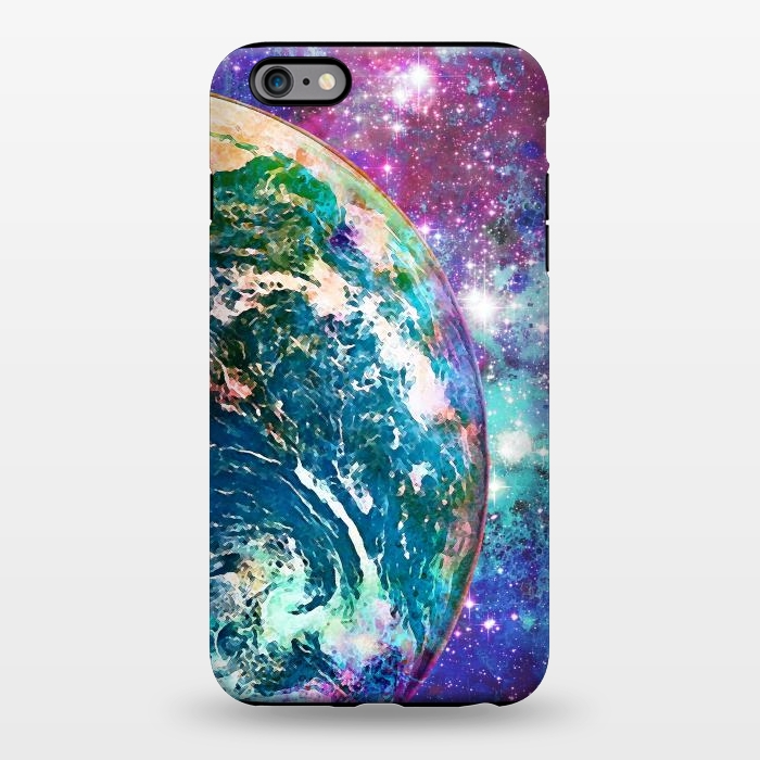 iPhone 6/6s plus StrongFit Colorful psychedelic Earth in space by Oana 