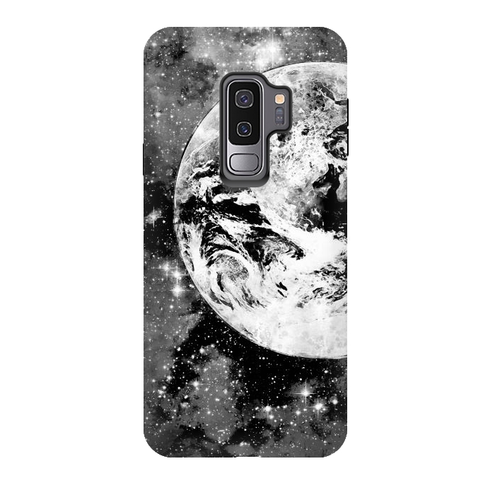 Galaxy S9 plus StrongFit Black and white Earth in Space by Oana 