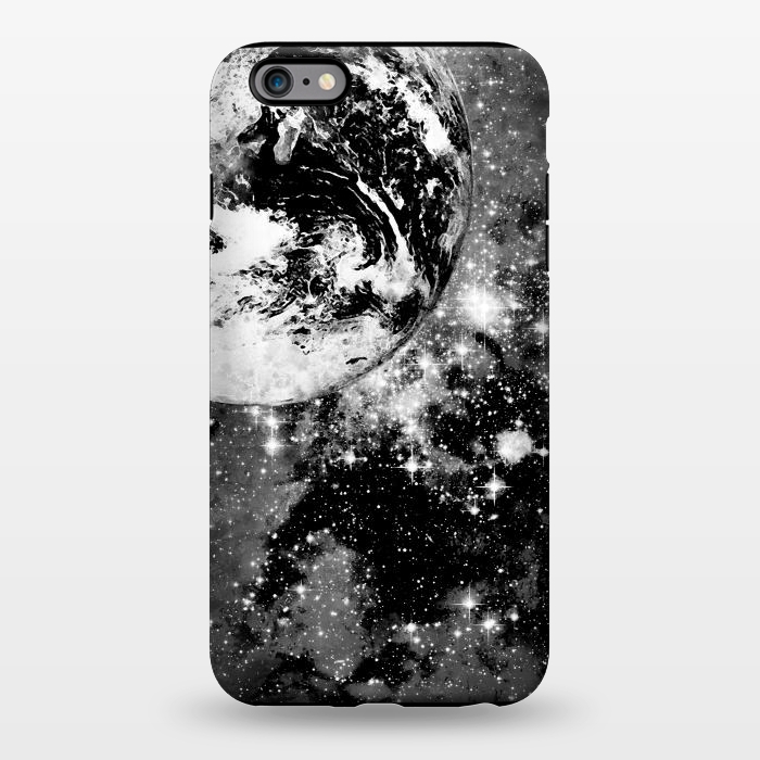 iPhone 6/6s plus StrongFit Earth in space - Black and white graphic by Oana 