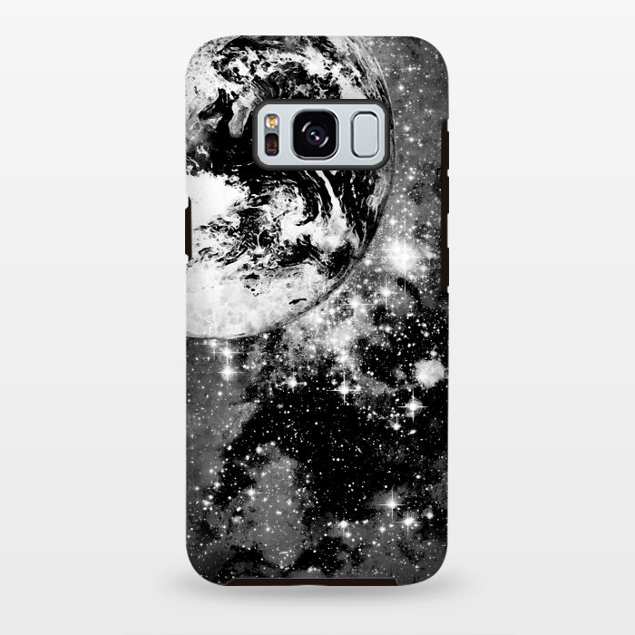 Galaxy S8 plus StrongFit Earth in space - Black and white graphic by Oana 