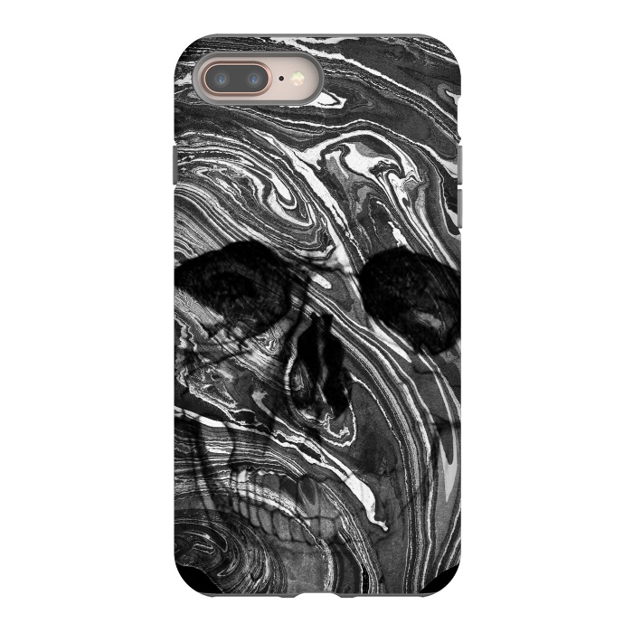 iPhone 7 plus StrongFit Dark marble skull by Oana 