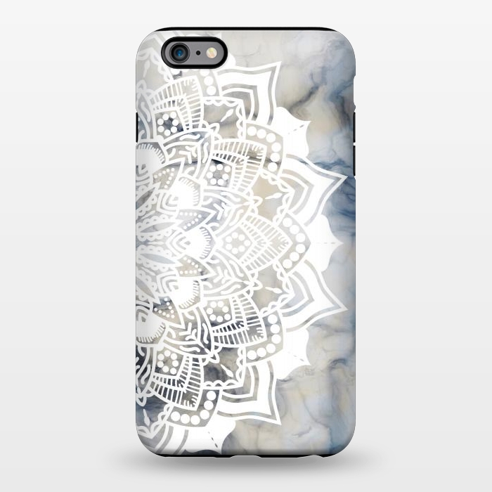 iPhone 6/6s plus StrongFit White lace mandala on painted marble by Oana 