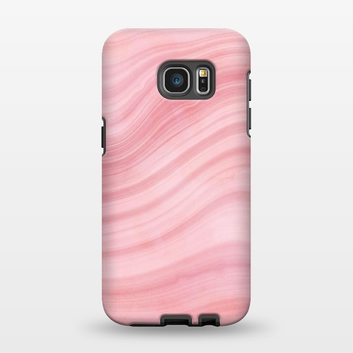 Galaxy S7 EDGE StrongFit Light Pink Mermaid Waves Marble by  Utart