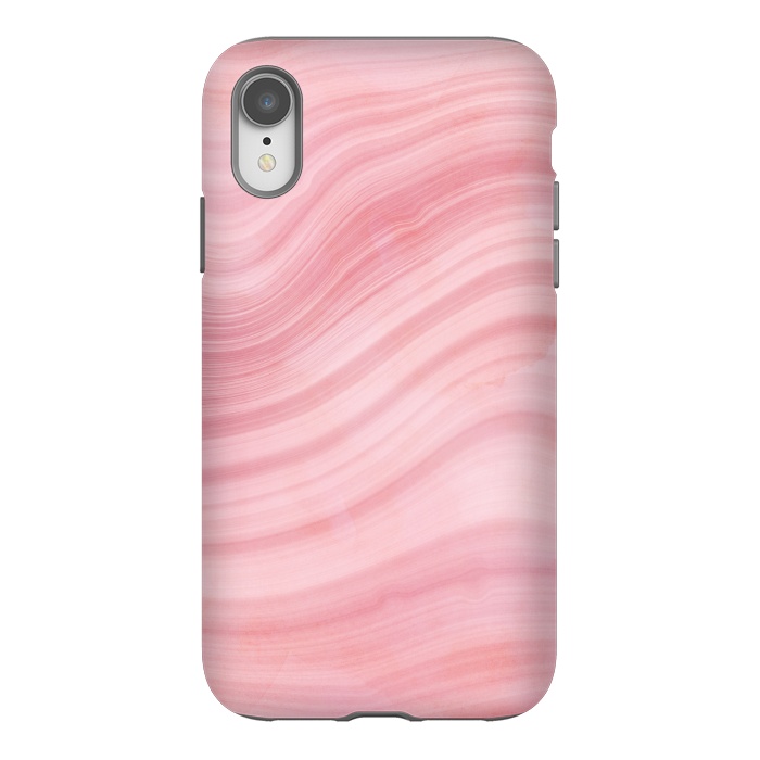 iPhone Xr StrongFit Light Pink Mermaid Waves Marble by  Utart