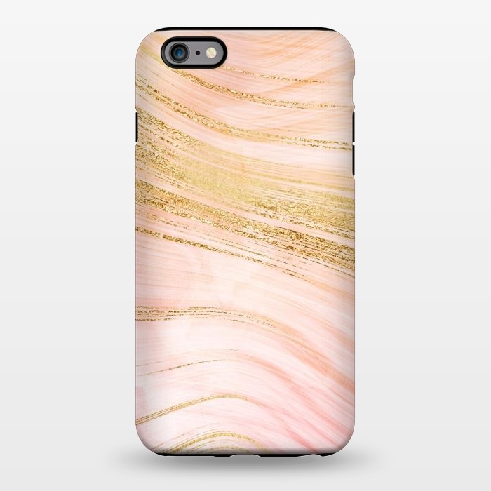 iPhone 6/6s plus StrongFit Pink Mermaid Lush Marble with Faux Gold Veins by  Utart