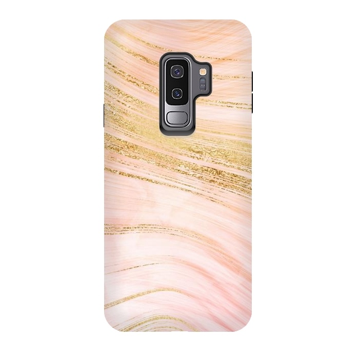 Galaxy S9 plus StrongFit Pink Mermaid Lush Marble with Faux Gold Veins by  Utart