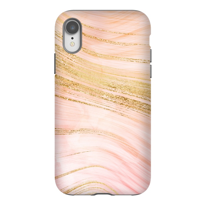 iPhone Xr StrongFit Pink Mermaid Lush Marble with Faux Gold Veins by  Utart