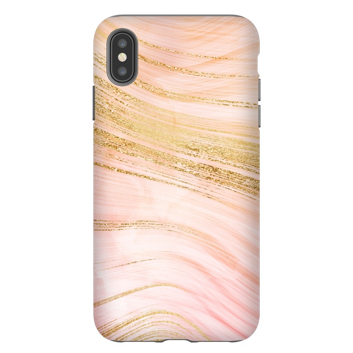 iPhone Xs Max StrongFit Pink Mermaid Lush Marble with Faux Gold Veins by  Utart