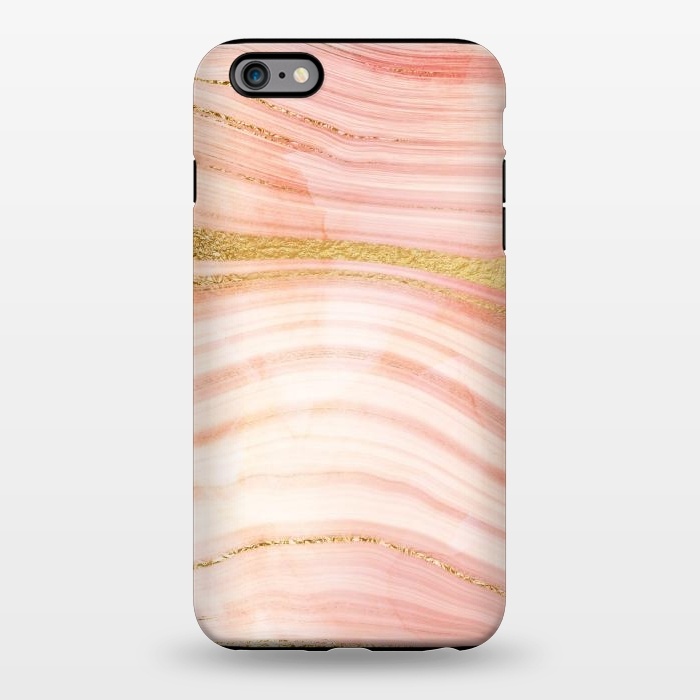 iPhone 6/6s plus StrongFit Blush Mermaid Marble with Faux Gold Veins by  Utart