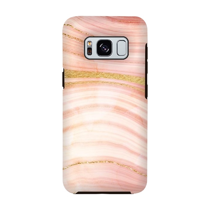 Galaxy S8 StrongFit Blush Mermaid Marble with Faux Gold Veins by  Utart
