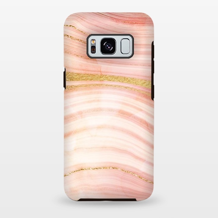 Galaxy S8 plus StrongFit Blush Mermaid Marble with Faux Gold Veins by  Utart