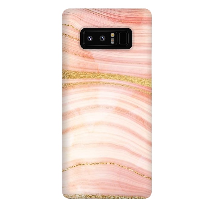 Galaxy Note 8 StrongFit Blush Mermaid Marble with Faux Gold Veins by  Utart