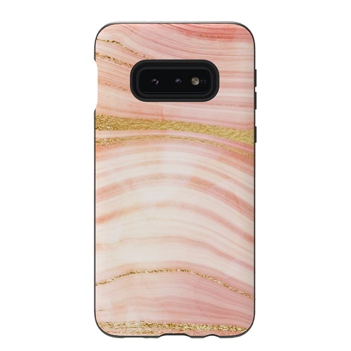 Galaxy S10e StrongFit Blush Mermaid Marble with Faux Gold Veins by  Utart