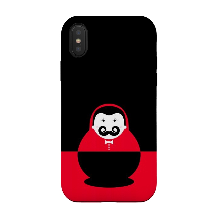 iPhone Xs / X StrongFit baby with mustache by TMSarts