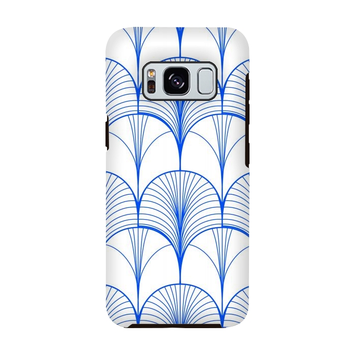 Galaxy S8 StrongFit Art Deco Blue by Uma Prabhakar Gokhale