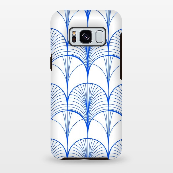 Galaxy S8 plus StrongFit Art Deco Blue by Uma Prabhakar Gokhale