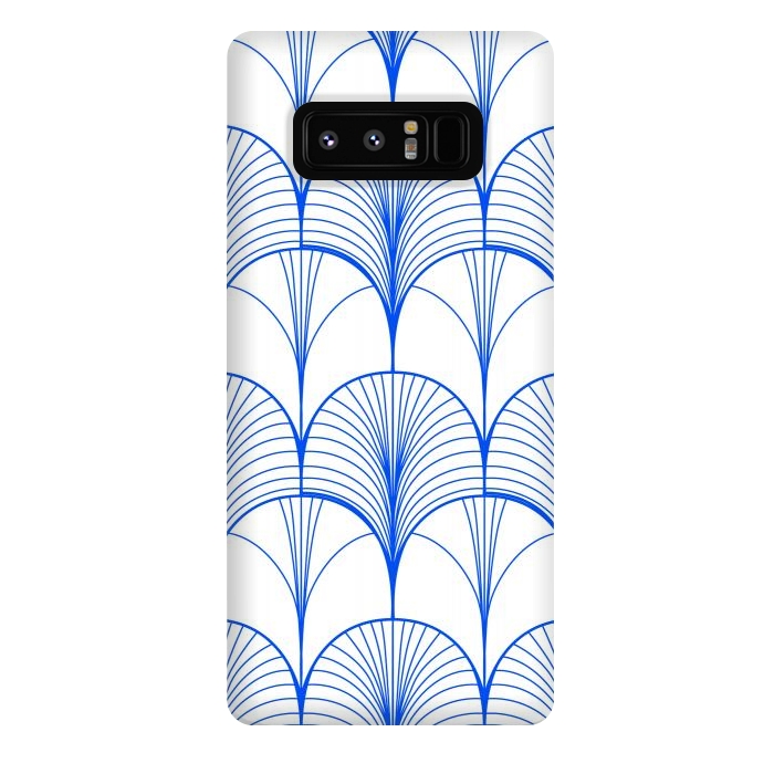 Galaxy Note 8 StrongFit Art Deco Blue by Uma Prabhakar Gokhale