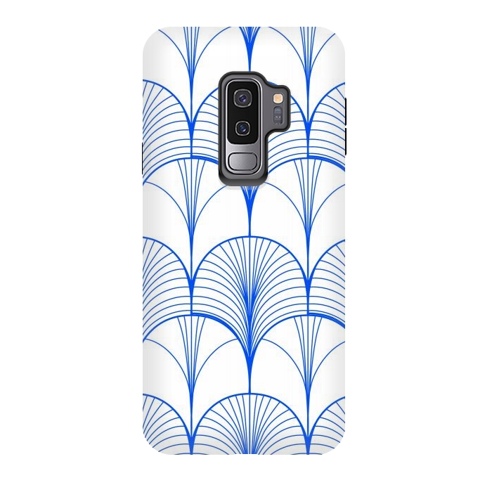 Galaxy S9 plus StrongFit Art Deco Blue by Uma Prabhakar Gokhale