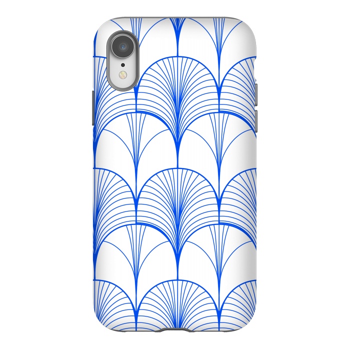 iPhone Xr StrongFit Art Deco Blue by Uma Prabhakar Gokhale