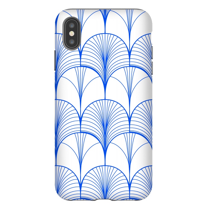 iPhone Xs Max StrongFit Art Deco Blue by Uma Prabhakar Gokhale