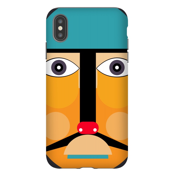 iPhone Xs Max StrongFit geometry tribal face by TMSarts