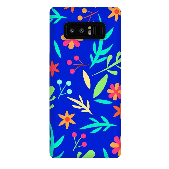 Galaxy Note 8 StrongFit Blue Garden by Uma Prabhakar Gokhale