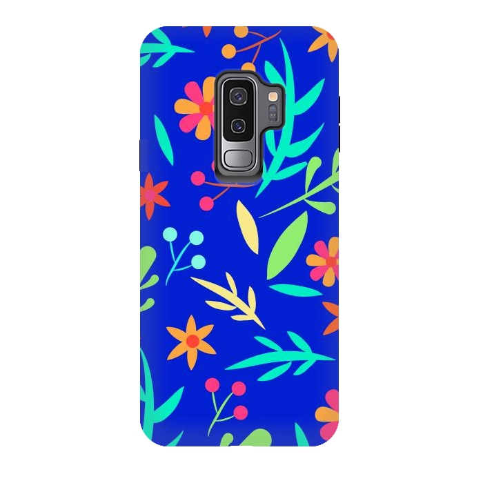 Galaxy S9 plus StrongFit Blue Garden by Uma Prabhakar Gokhale