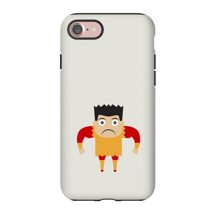 iPhone 7 StrongFit angry mood kid cartoon by TMSarts