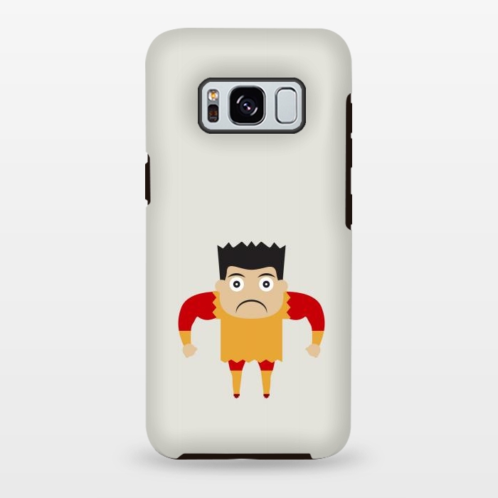 Galaxy S8 plus StrongFit angry mood kid cartoon by TMSarts