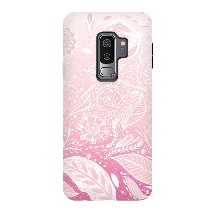 Galaxy S9 plus StrongFit Pink Fade by Rose Halsey