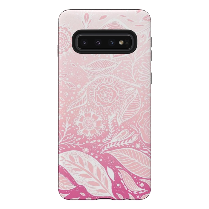 Galaxy S10 StrongFit Pink Fade by Rose Halsey