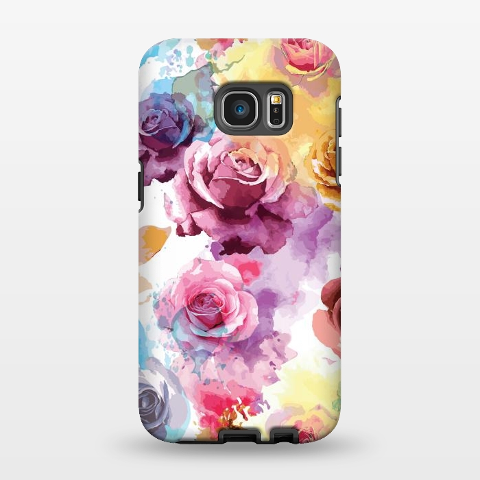 Galaxy S7 EDGE StrongFit Watercolor Roses by Bledi