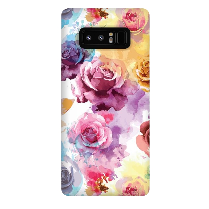 Galaxy Note 8 StrongFit Watercolor Roses by Bledi