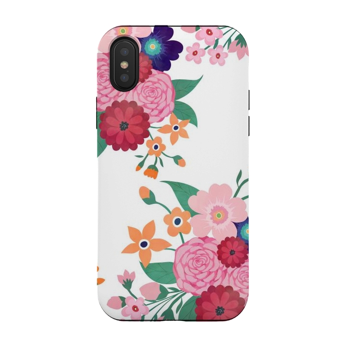 iPhone Xs / X StrongFit Pretty summer flowers design  by InovArts
