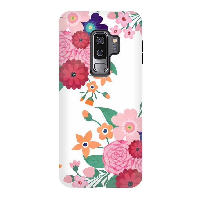 Galaxy S9 plus StrongFit Pretty summer flowers design  by InovArts