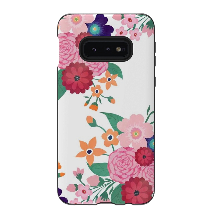 Galaxy S10e StrongFit Pretty summer flowers design  by InovArts
