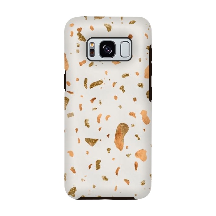 Galaxy S8 StrongFit Cream Terrazzo with gold and copper spots by  Utart
