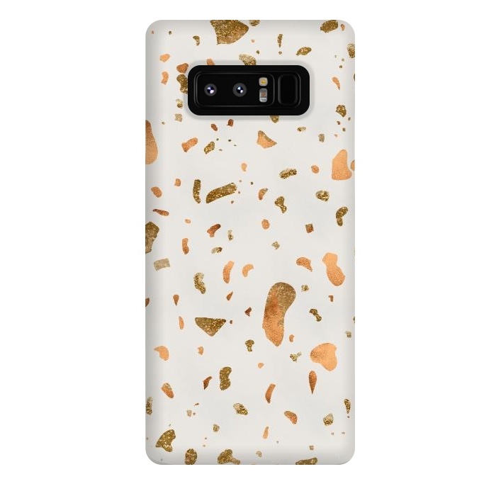 Galaxy Note 8 StrongFit Cream Terrazzo with gold and copper spots by  Utart