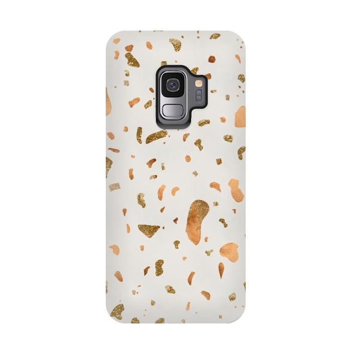 Galaxy S9 StrongFit Cream Terrazzo with gold and copper spots by  Utart