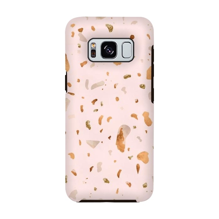Galaxy S8 StrongFit Pink terrazzo with gold and copper spots by  Utart