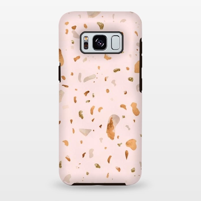 Galaxy S8 plus StrongFit Pink terrazzo with gold and copper spots by  Utart